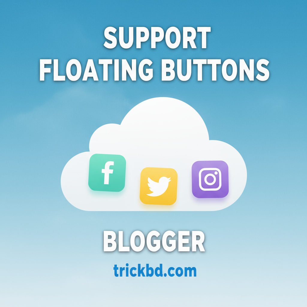 Blogger ওয়েবসাইটে Support Floating বাটন যুক্ত করুন!