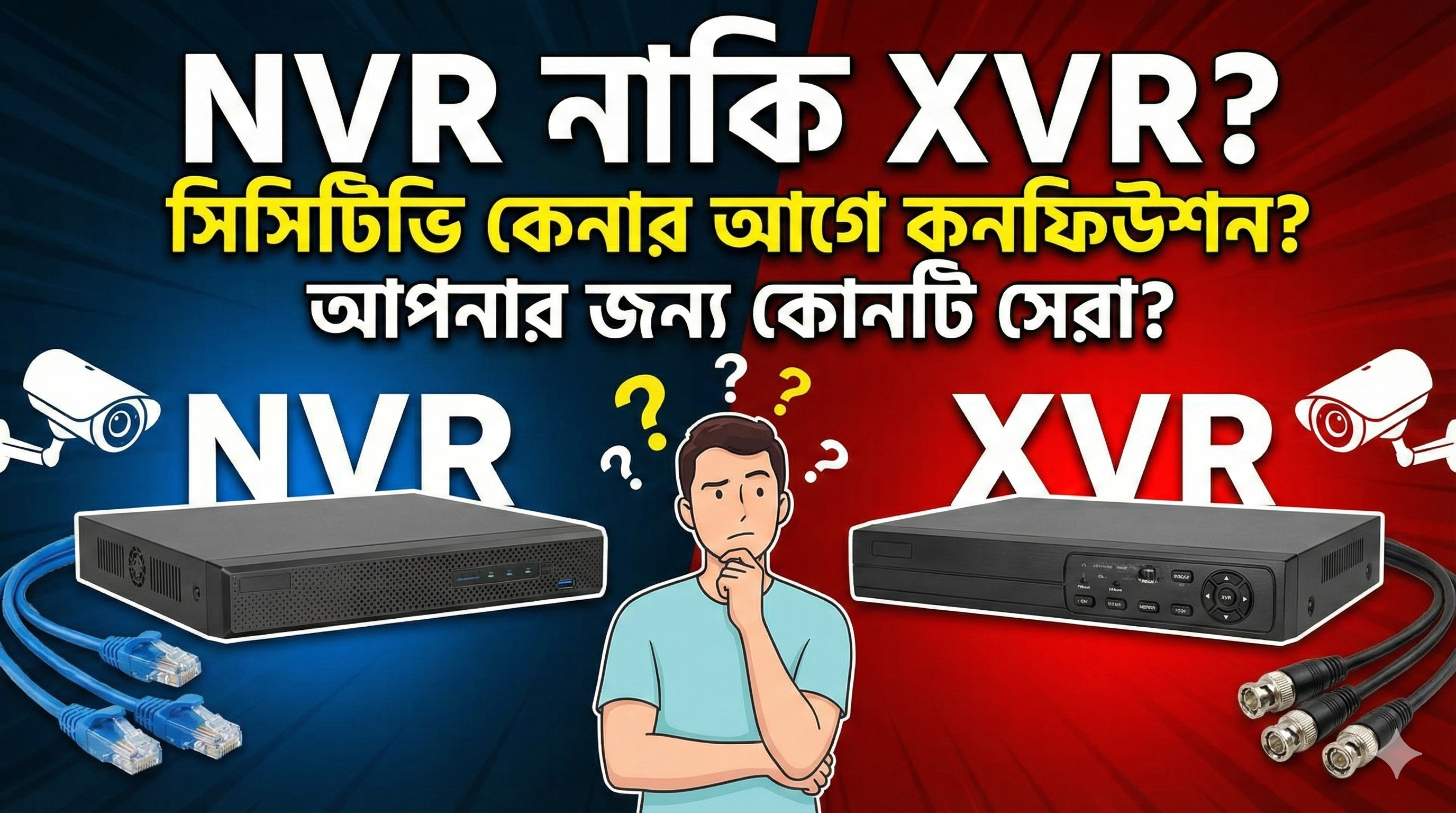সিসিটিভি কেনার আগে কনফিউশন? NVR নাকি XVR—আপনার জন্য কোনটি সেরা?
