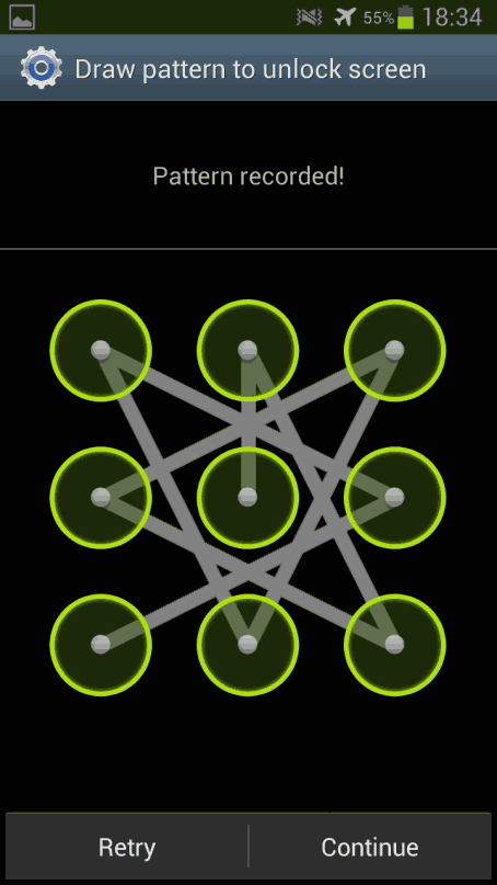 Its easy to guess screen lock pattern in android!