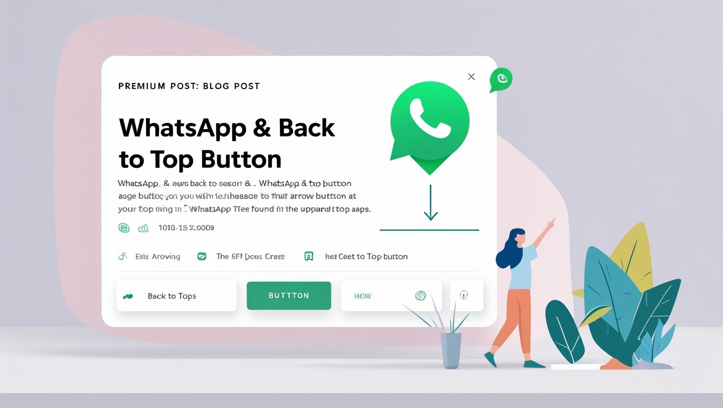 আপনার ওয়েবসাইটের জন্য WhatsApp এবং Back To Top বাটন এর কোড নিন! [Animated]