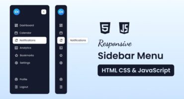 কিভাবে Html, Css & Javascript দিয়ে Sidebar Menu তৈরি করবেন?