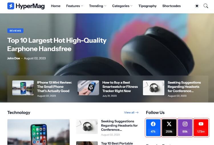HyperMag Premium Blogger থিম ফ্রীতে নিন!