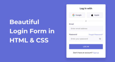 আপনার ওয়েবসাইটের জন্য Responsive Login Form তৈরি করুন HTML & CSS দিয়ে