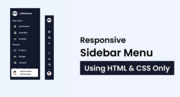 শুধু HTML CSS দিয়ে তৈরি করুন Responsive Sidebar Menu!