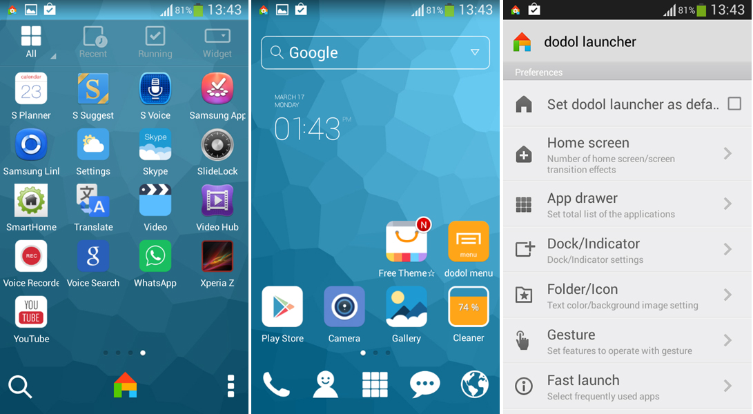 Pick up an awesome launcher for your android phone