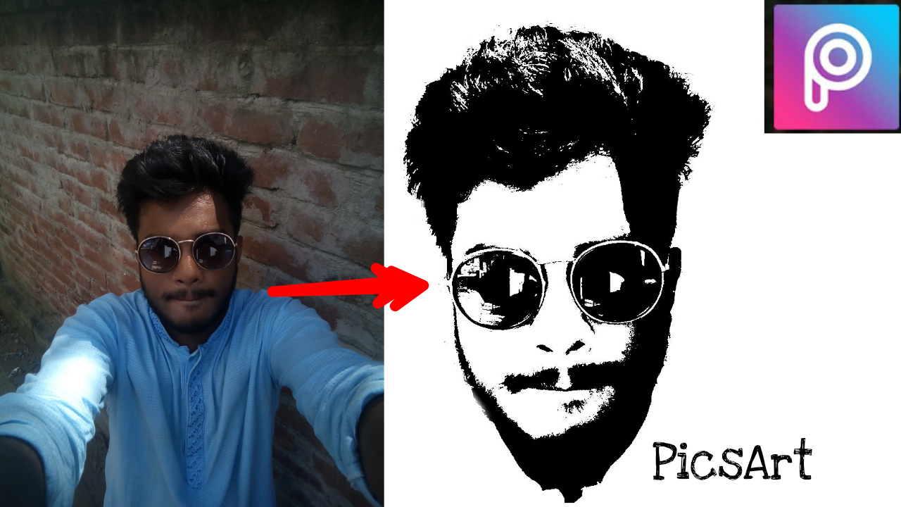PicsArt Black And White Effect Color Currection Sshot Tutorial By Najmul
