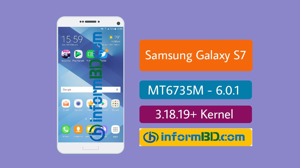 Samsung Galaxy S7 Custom Rom For [MT6735M][6.0][32BIT] 3.18.19+ Kernel