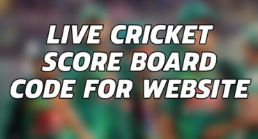 আপনার ওয়েবসাইটে Live Cricket Score দেখার অপশন যুক্ত করুন