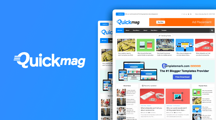 [?হট অফার] Quick Mag Magazine Premium Blogger Template নিয়ে নিন একদম ফ্রিতে [Sponsored By Destroyer Theme]