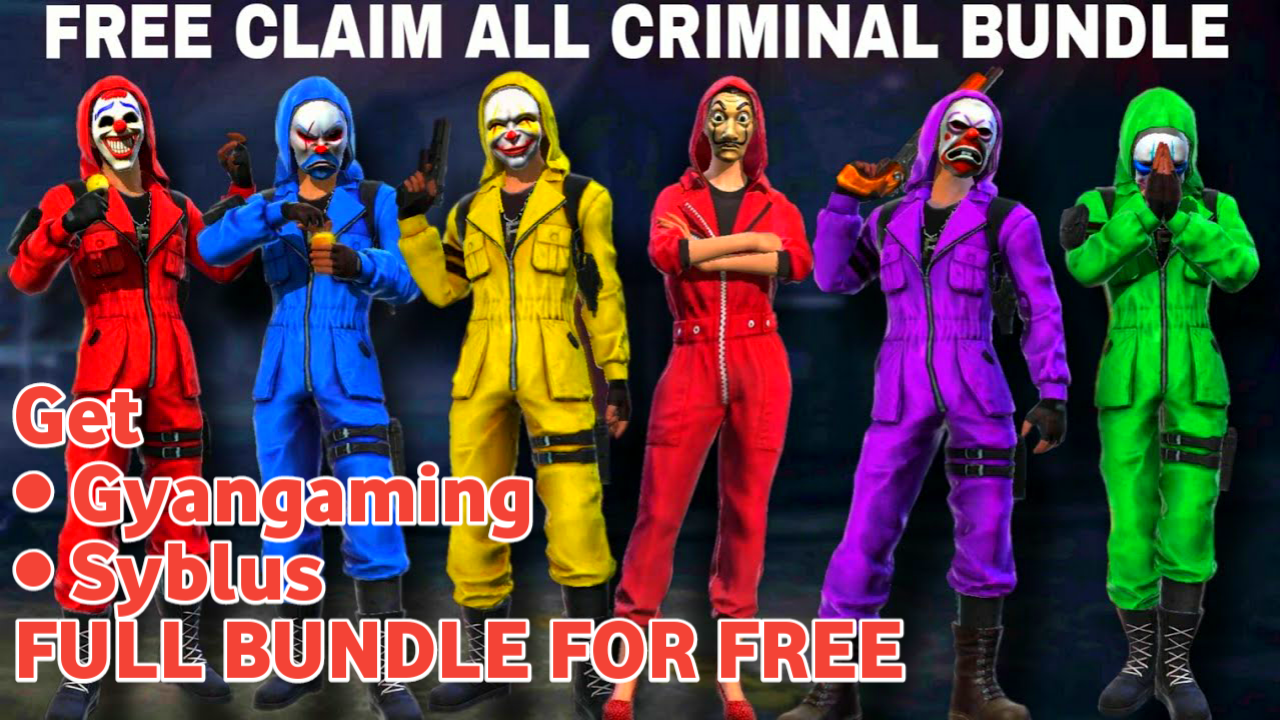 Get Free100% All Criminal Bundle In FreeFire | How To Get Free Criminal Bundle In FreeFire New Trick