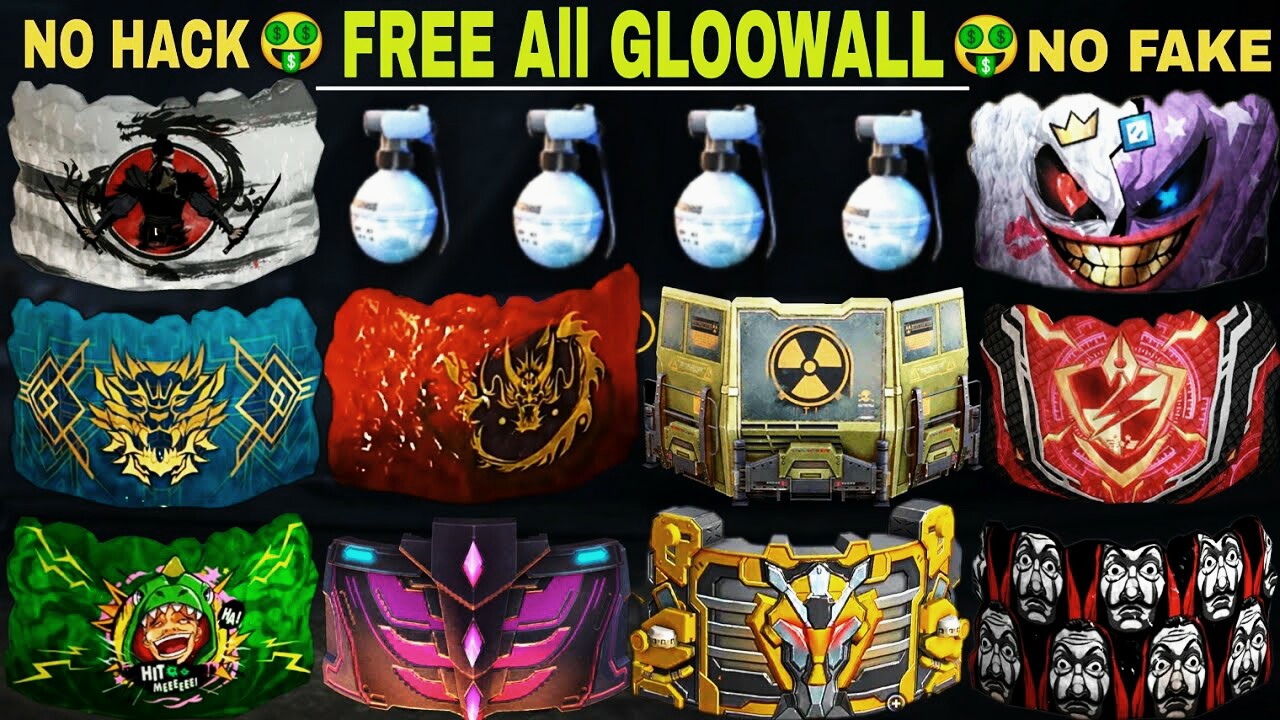 Free Fire 5 Gloo Wall Skin Get 100% Free | New Letest Trick 2020 | Gloo Wall Glitch |