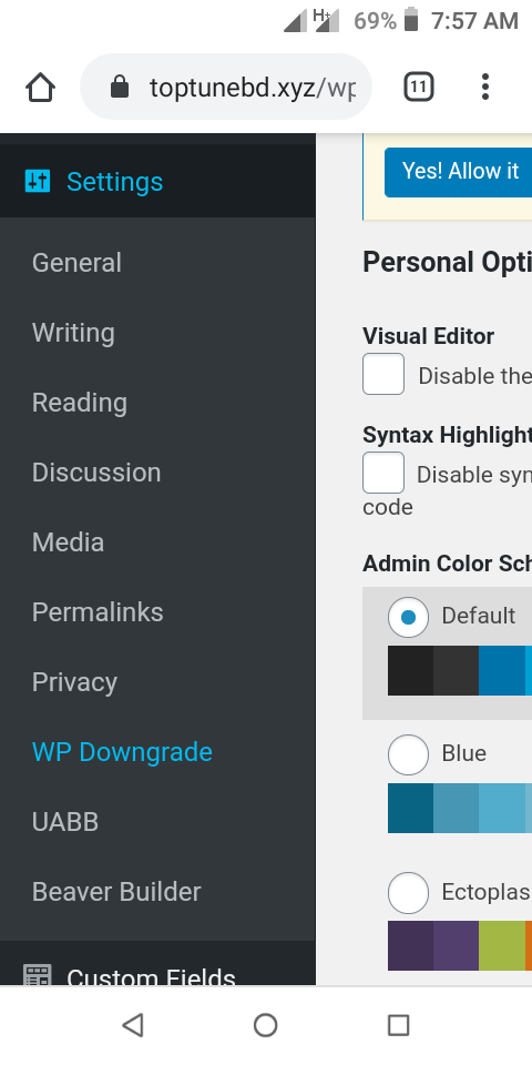 Downgrade from the latest version of WordPress to the previous version