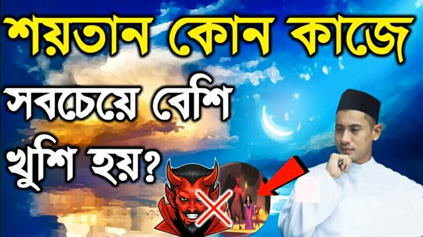 ইবলিশ শয়তান যে কাজে সবচেয়ে বেশি খুশি হয়।আসুন এই কাজ থেকে আমরা সবাই দূরে থাকার চেষ্টা করি