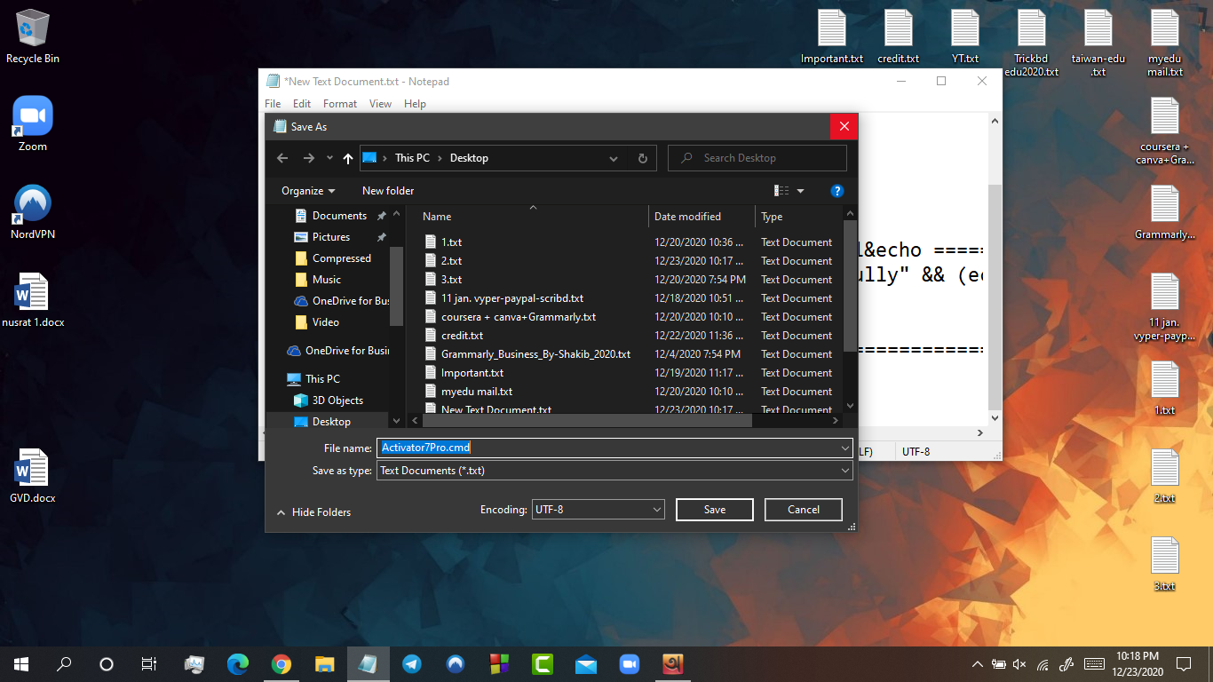 Windows 7 pro Activator Batch file এর সাহায্যে [Notepad ...