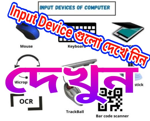 ইনপুট ডিভাইস (Input Device) কাকে বলে ও উদাহরন সহ দেখে নিন।