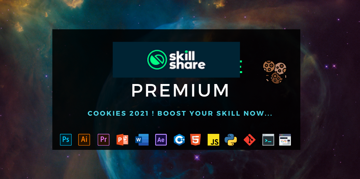 Skillshare Premium Cookies, 3 মাসের জন্য ফ্রি [Method+Cookies=Mookies]