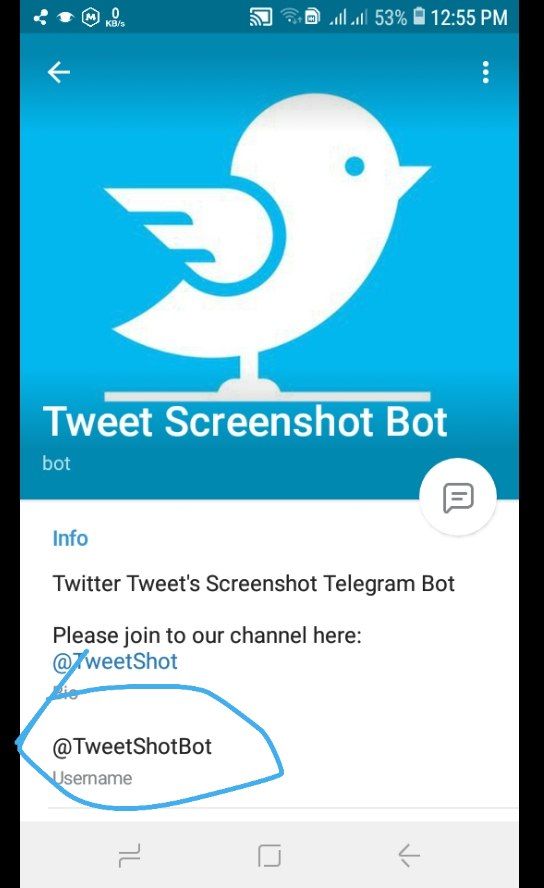 Search The Bot Username @Tweetshortbot