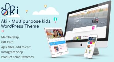 Aki – Multipurpose Kids WordPress Theme for free download