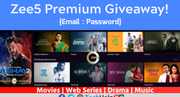 নিয়ে নিন আনলিমিটেড Zee5 Premium Account আর ফ্রীতেই দেখুন বাংলা হিন্দি সিনেমা-ওয়েব সিরিজ সাথে Live TV