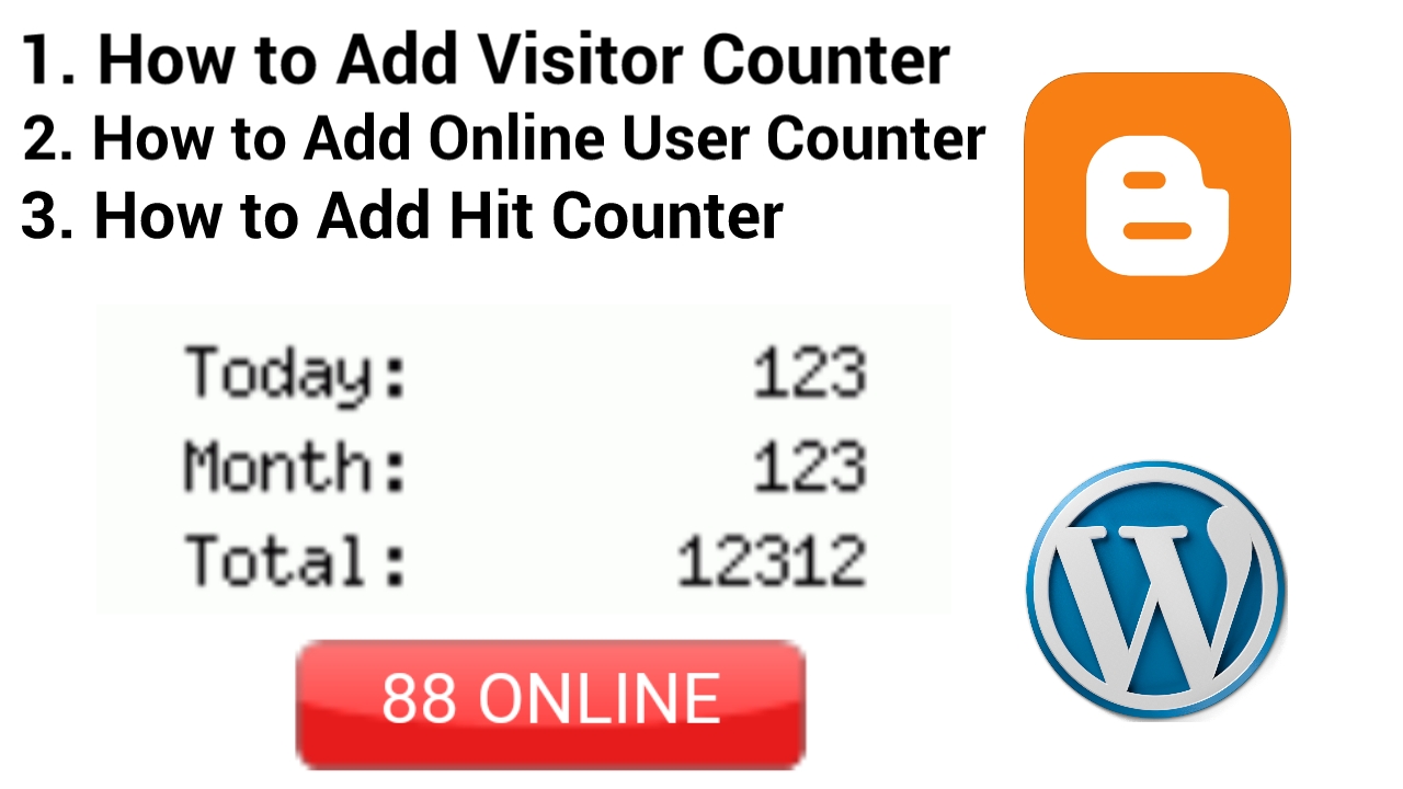কিভাবে ওয়েবসাইটে Visitor Counter / Online Counter যুক্ত করবেন (যাদের ওয়েবসাইট রয়েছে তারা অবশ্যই পোস্ট টি পড়ুন)