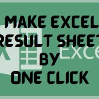 Excel Result Sheet