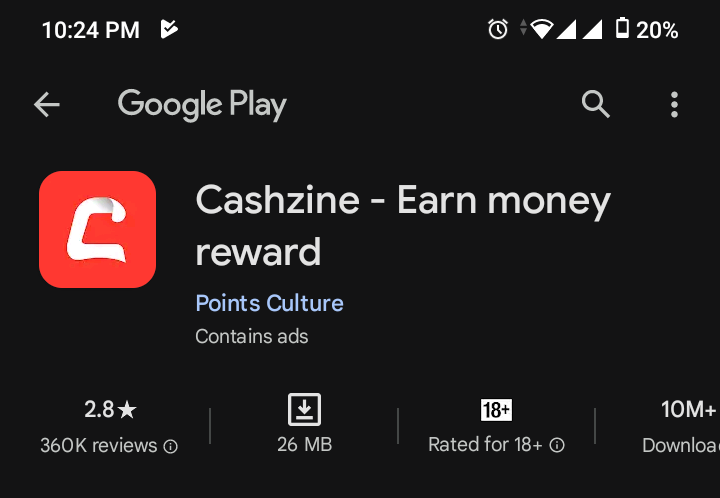 cashzine dangerous android app