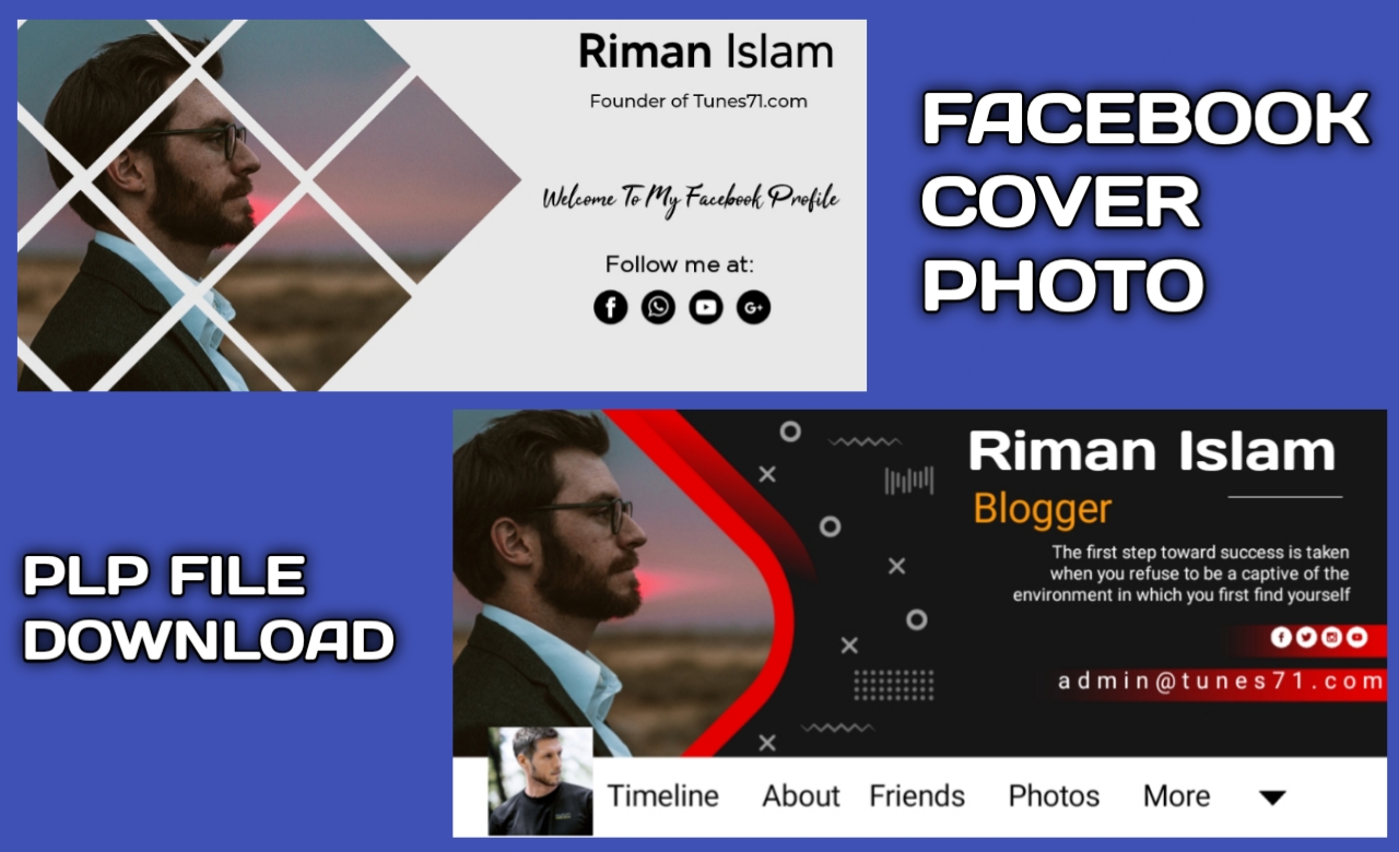 Facebook cover photo design plp file