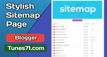 New stylish sitemap page for bloggers.