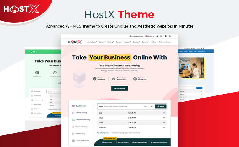 HostX WHMCS Web Hosting Theme V2.2.6 [Nulled]