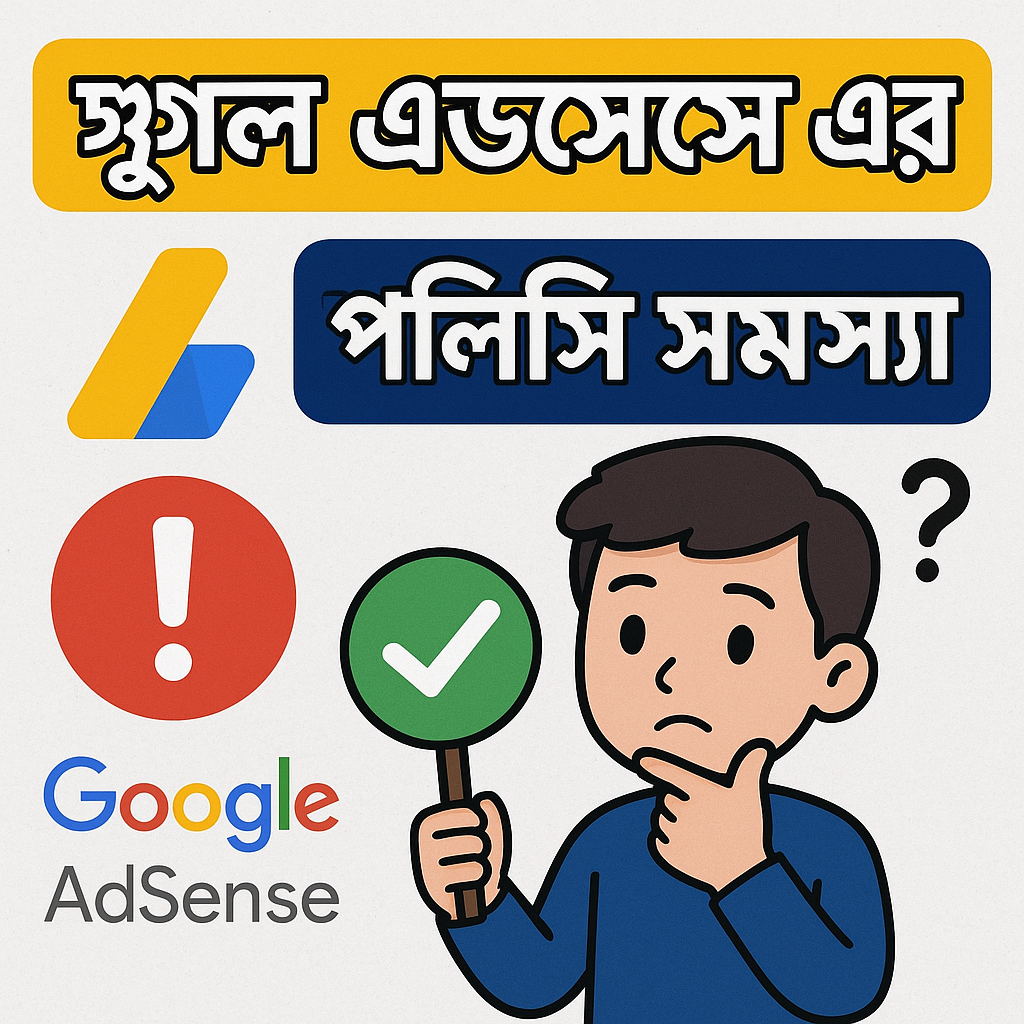 গুগল এডসেন্স এর পলিসি সমস্যার সমাধান