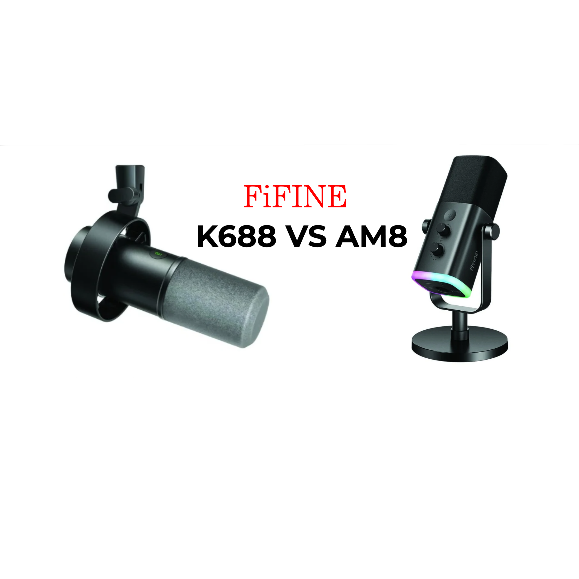 Fifine AM8 vs Fifine K688 কোনটি আপনার জন্য সেরা? ইউটিউবিং ও পডকাস্টিং এর জন্য় সেরা বাজেট মাইক্রোফোন। Fifine AM8 vs Fifine K688 whice one should you buy ?