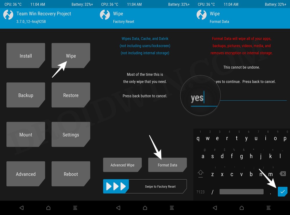 Format Data in TWRP