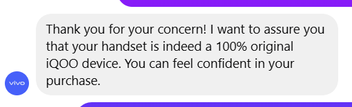 Screenshot 1 – IMEI/SN verification