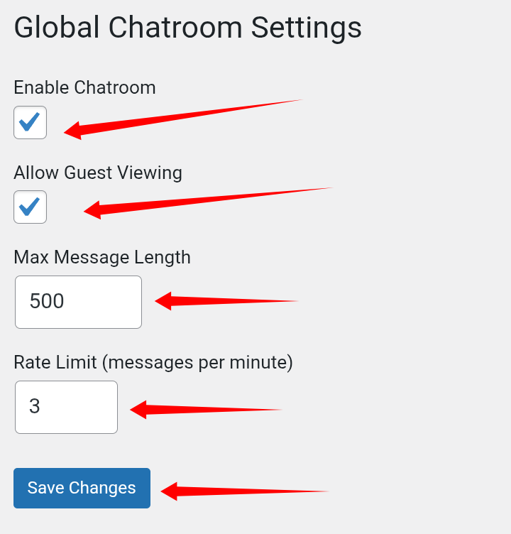 Wordpress global chatroom