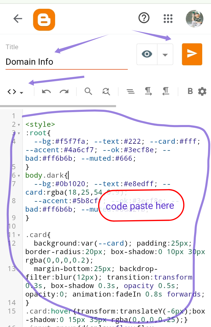 Domain info tool