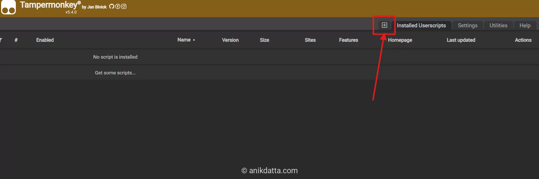 Tampermonkey Dashboard