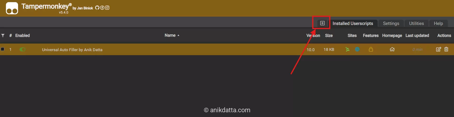 First script installed