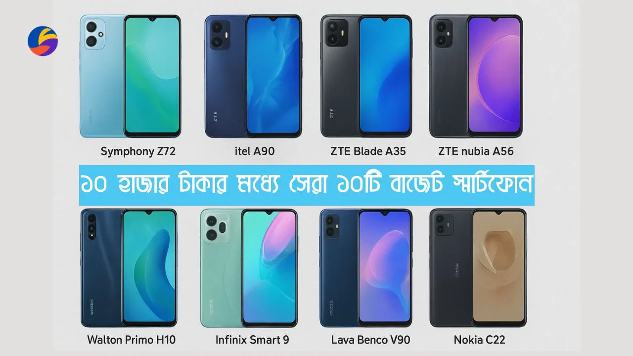 ১০ হাজার টাকার মধ্যে সেরা বাজেট ফোন ২০২৫ | দাম, ফিচার