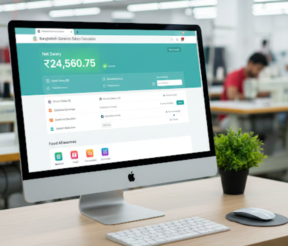 বাংলাদেশ গার্মেন্টস Worker বেতন ক্যালকুলেটর [Blogger+Toolsio]