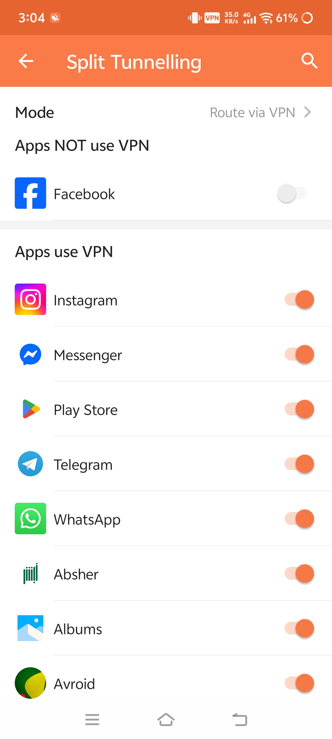 Turbo VPN Mod Split Tunneling