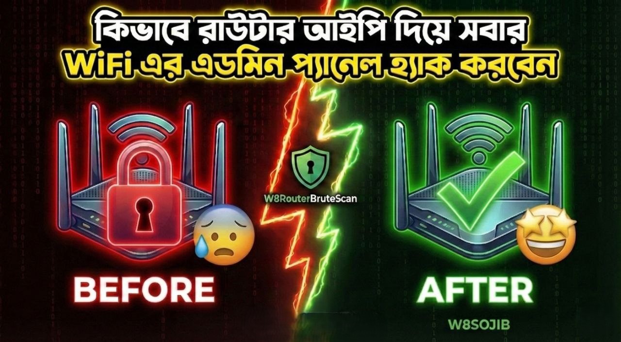 🔥 HOT POST 🔥 কিভাবে রাউটার আইপি দিয়ে সবার WiFi এর এডমিন প্যানেল হ্যাক করবেন