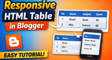 How to Add a Responsive HTML Table in Blogger (Simple Guide)
