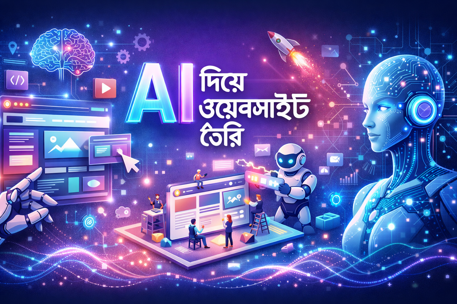 যেকোনো ধরণের কাস্টম ওয়েবসাইট তৈরী করুন সব থেকে সহজ উপায়ে (Ai দিয়ে কোড করিয়ে )