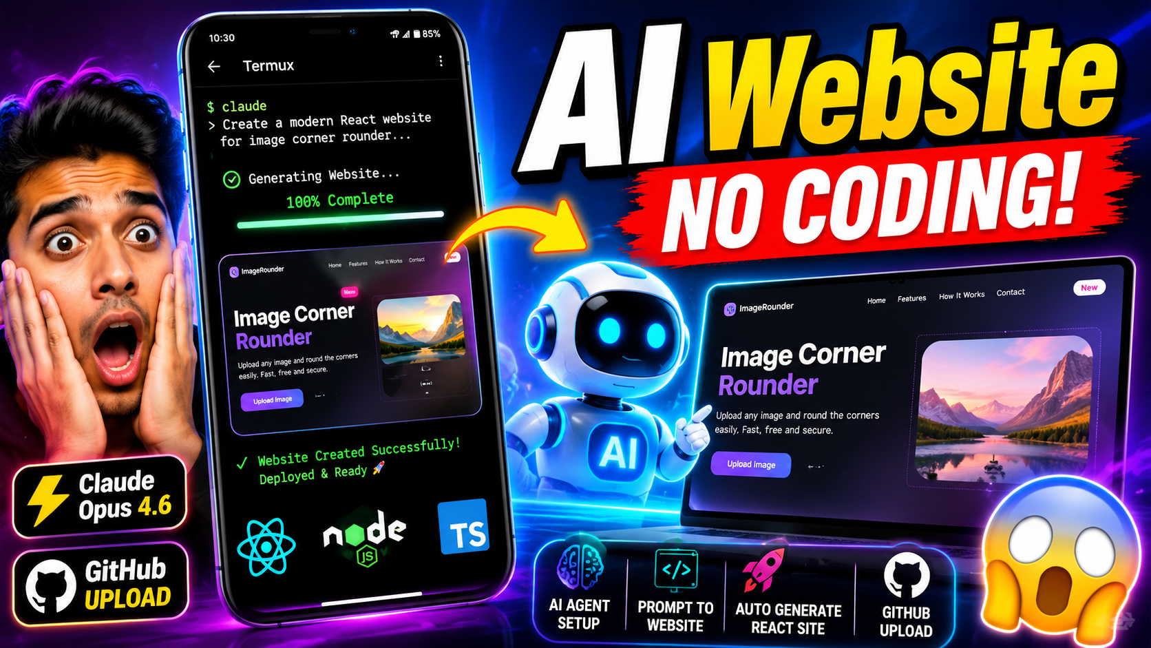 Coding ছাড়াই Website বানান! 🤖 AI দিয়ে ফ্রি (Mobile Tutorial)