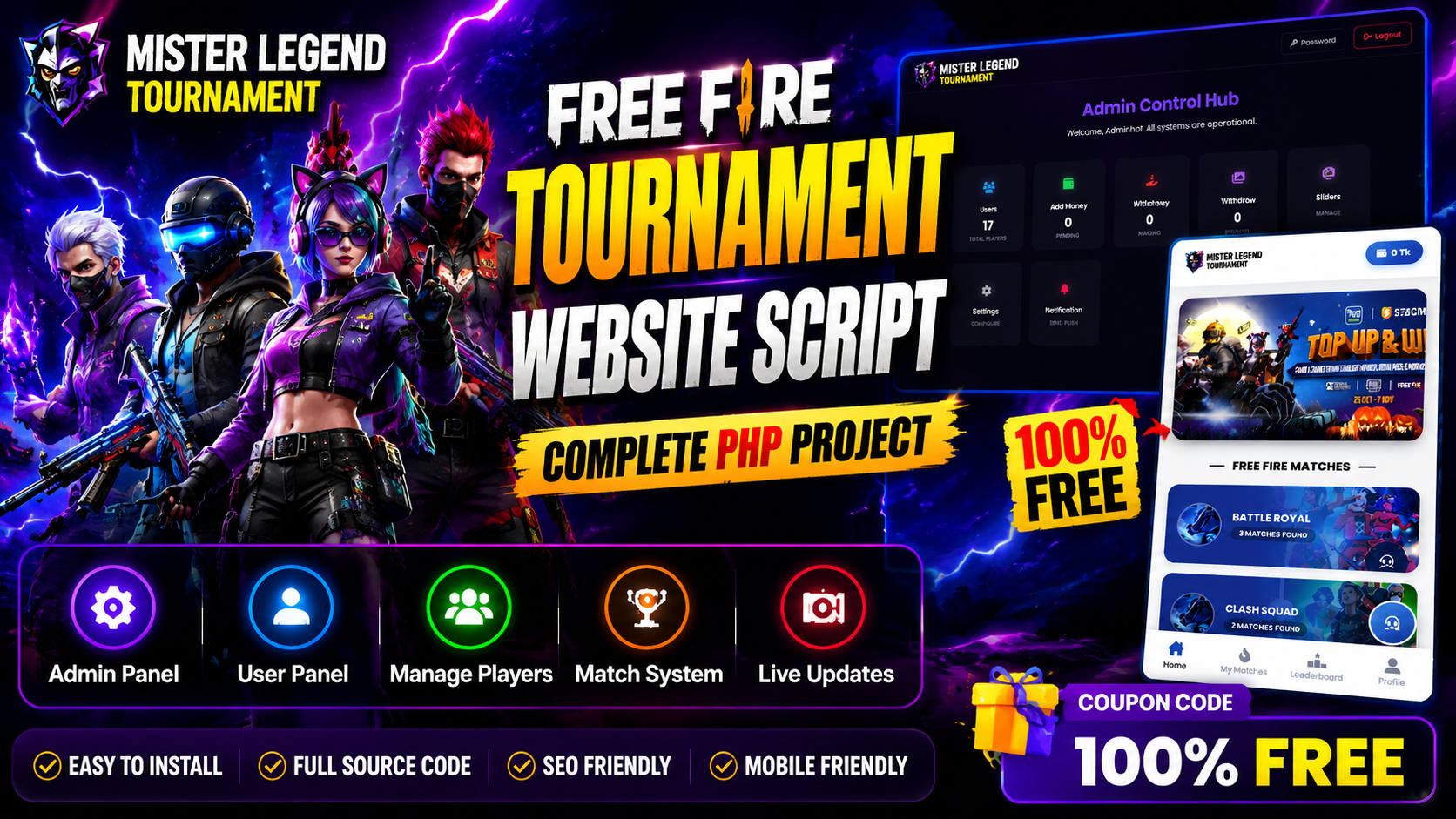 Tunament website free