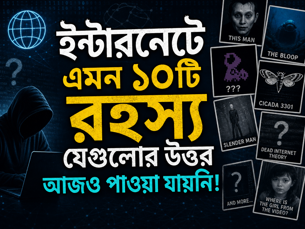 🌐 ইন্টারনেটে এমন ১০টি রহস্য যেগুলোর উত্তর আজও পাওয়া যায়নি!