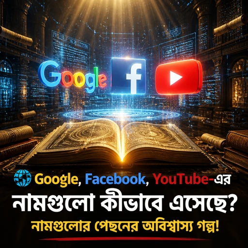 🌐 Google, Facebook, YouTube-এর নামগুলো কীভাবে এসেছে? নামগুলোর পেছনের অবিশ্বাস্য গল্প!