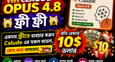 🙀🙀 CLAUDE OPUS 4.8 ফ্রী ফ্রী 🙀🙀 একদম ফ্রীতে ব্যবহার করুন Calude এর সকল মডেল, কোন কার্ড লাগবেনা,  💥💥প্রতি রেফার ১০ ডলার💥💥