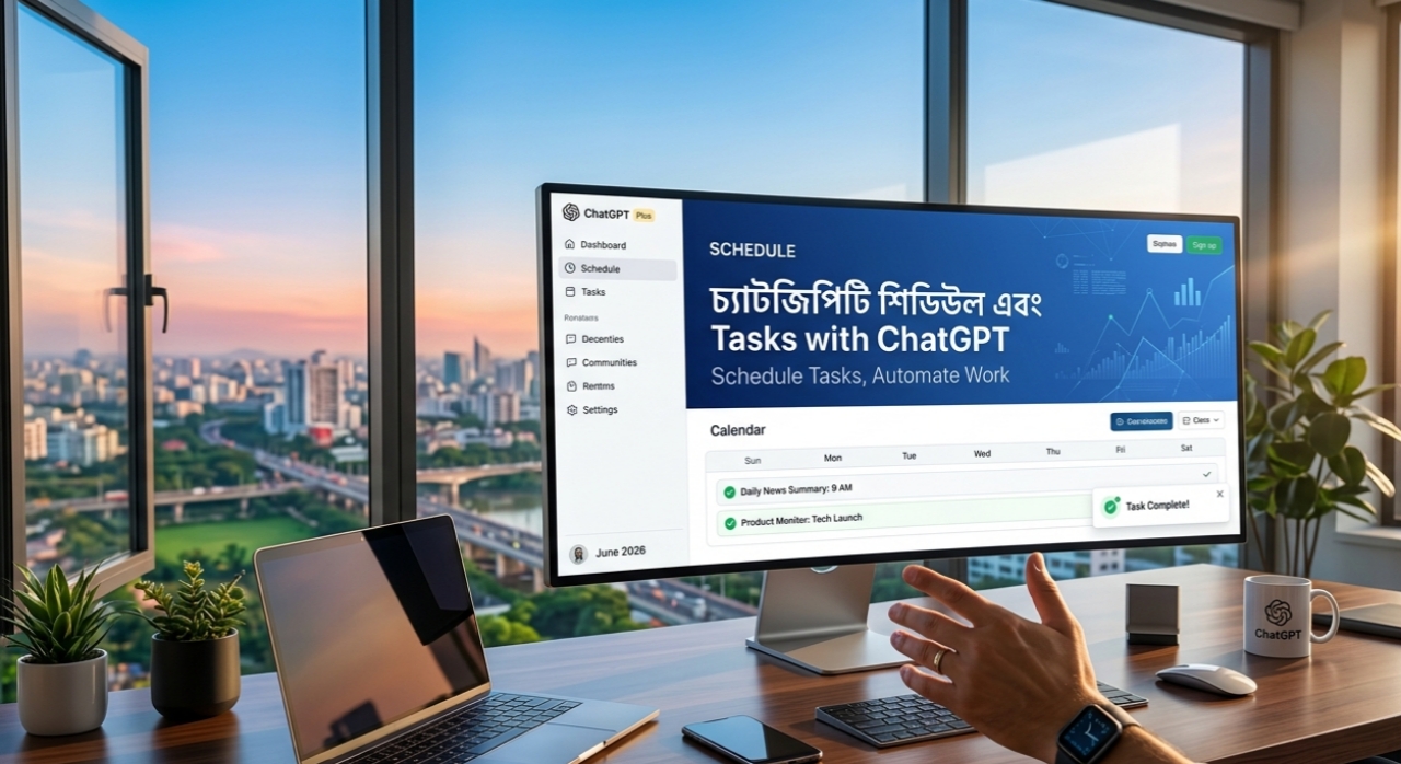 ChatGPT-এর নতুন ধামাকা ফিচার! এখন নির্দিষ্ট সময়ে স্বয়ংক্রিয়ভাবে কাজ করবে আপনার এআই অ্যাসিস্ট্যান্ট