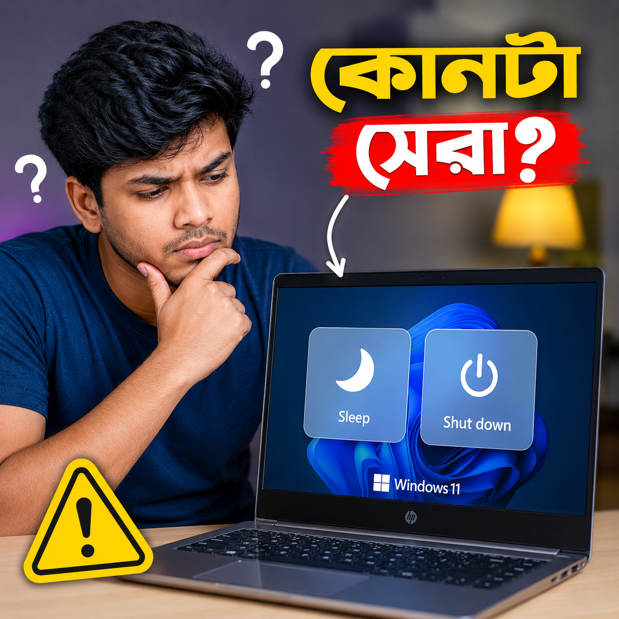 Laptop Sleep নাকি Shutdown? কোনটা ব্যবহার করলে বেশি ভালো?